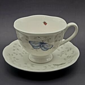 Lenox Butterfly Meadow by Louise Le Luyer Cup and Saucer Butterflies Ladybug